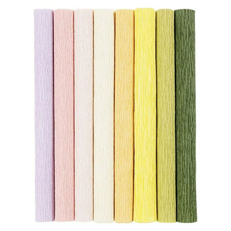 Crep Paper Pastellfarben, 8 Blätter
