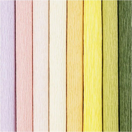 Crep Paper Pastellfarben, 8 Blätter