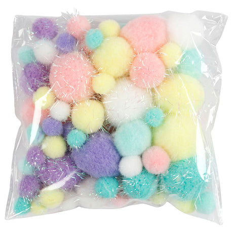 Kreativunternehmen https: www.cchobby.nl pompoms-d-15-40-mm-glitter-ca-75-piece-pastelcolours-62-gr-1-doos