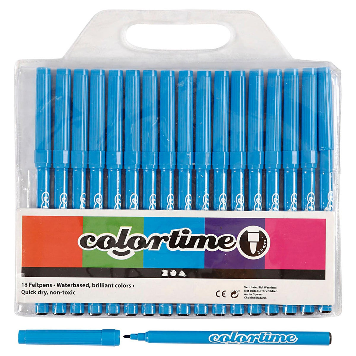 Creativ Company Hellblaue Marker, 18 Stk.