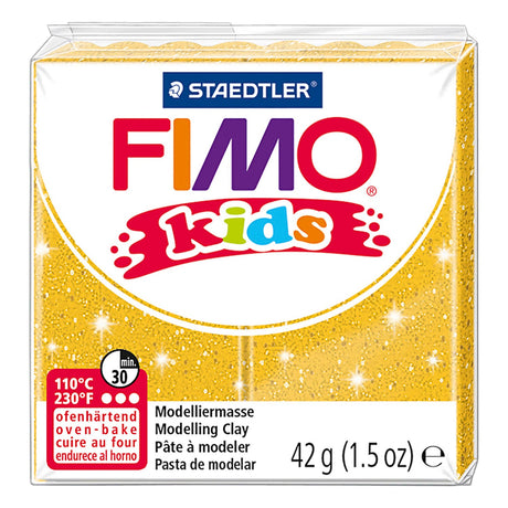 Fimo Kids Modelliermasse Glitzer Gold, 42gr
