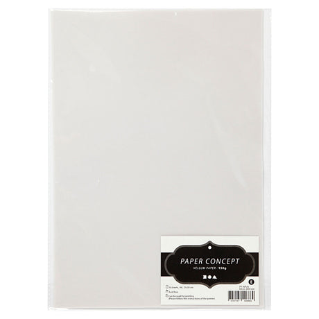 Creativ Company Pergamentpapier, A4, Blatt 210 x 297 mm, 150 g, hellgrau, 10 Blatt 1 Karton