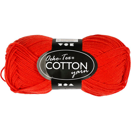 Creativ Company Baumwollgarn, rot, 50gr, 170m