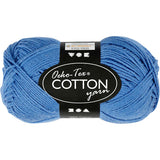 Creativ Company Baumwollgarn, blau, 50gr, 170m