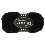Creativ Company Baumwollgarn, schwarz, 50gr, 170m