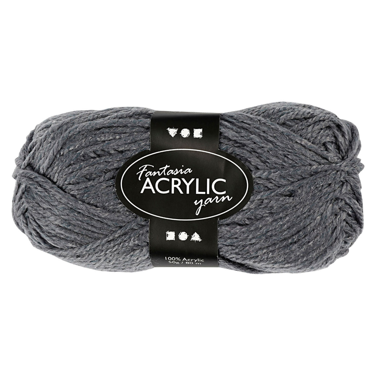 Creativ Company Acrylgarn, grau, 50gr, 80m