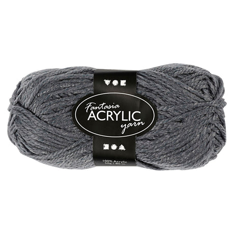 Creativ Company Acrylgarn, grau, 50gr, 80m