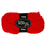 Acrylgarn, rot, 50gr, 80 m