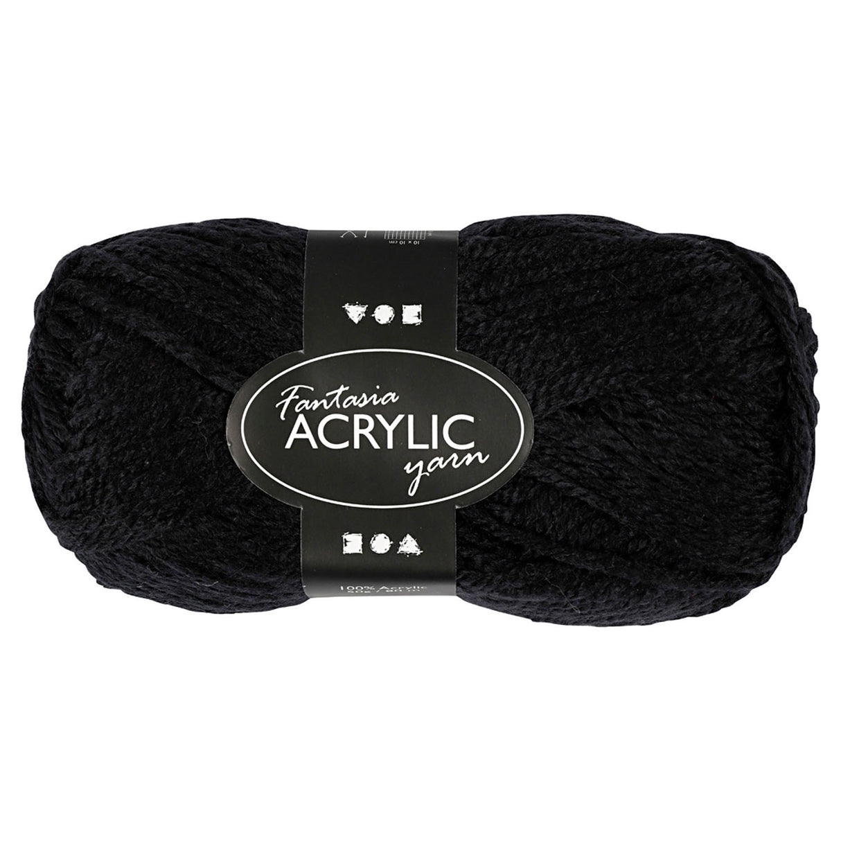 Creativ Company Acrylgarn, schwarz, 50gr, 80m