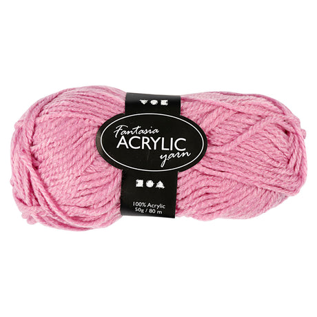 Creativ Company Acrylgarn, rosa, 50gr, 80m