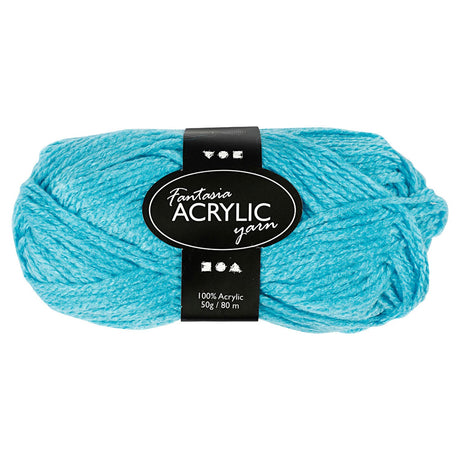 Creativ Company Acrylgarn, Türkis, 50gr, 80m