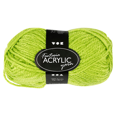 Creativ Company Acrylgarn, hellgrün, 50gr, 80m