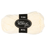 Creativ Company Acrylgarn, gebrochenes Weiß, 50 g, 80 m