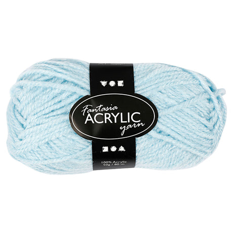 Creativ Company Acrylgarn, Hellblau, 50gr, 80m