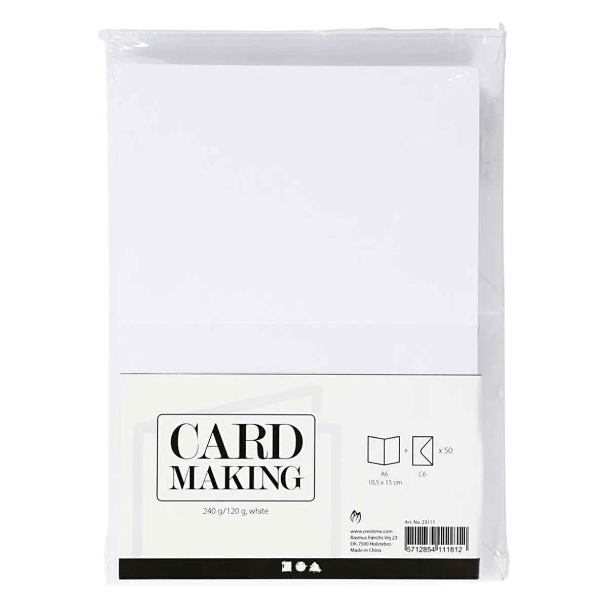 Kreativunternehmen https: www.cchobby.nl Cards-and-envelopes-size-card-10-5x15-cm-size-envelope-11-5x16-5-cm-120-240-wit-50-set-1-box