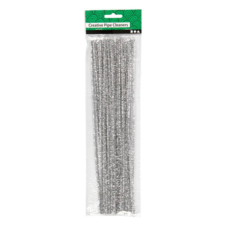 Kreativunternehmen https: www.cchobby.nl chenille-l-30-cm-thickness-6-mm-glitter-silver-24-piece-1-box