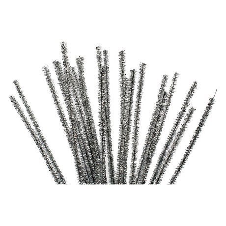 Kreativunternehmen https: www.cchobby.nl chenille-l-30-cm-thickness-6-mm-glitter-silver-24-piece-1-box