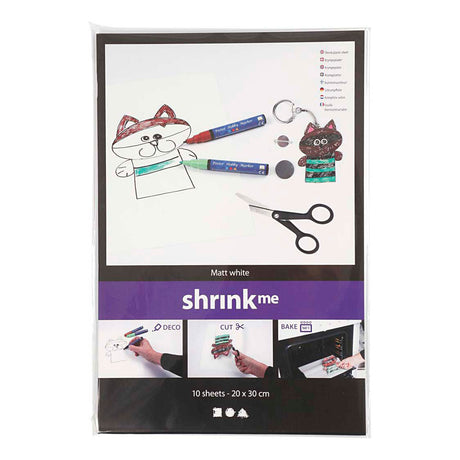 Kreativunternehmen https: www.cchobby.nl sheet-shrink-foil-sheet-20x30-cm-thickness-0-3-mm-matt-white-10-sheet-1-box
