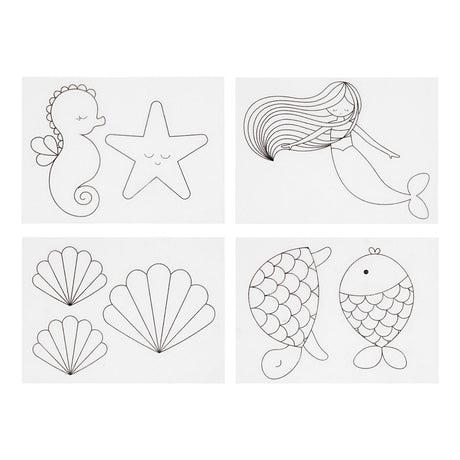 Kreativunternehmen https: www.cchobby.nl sheet-shrink-foil-with-motifs-mermaid-sheet-10-5x14-5-cm-thickness-0-3-mm-matt-transparent-4-sheet-1-box