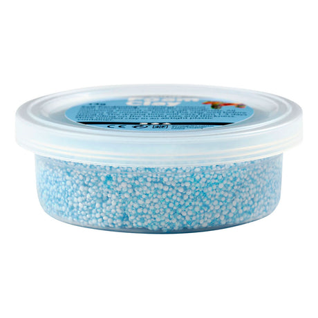 Creativ company foam clay pastel kleuren glitter, 6x14gr.
