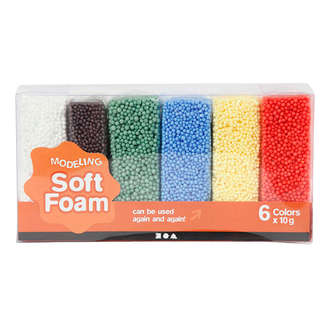 Creativ Company Soft Foam Clay Standardfarben, 6x10gr.