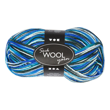 Creativ Company Sockengarn Blue Turquoise, 200 cm
