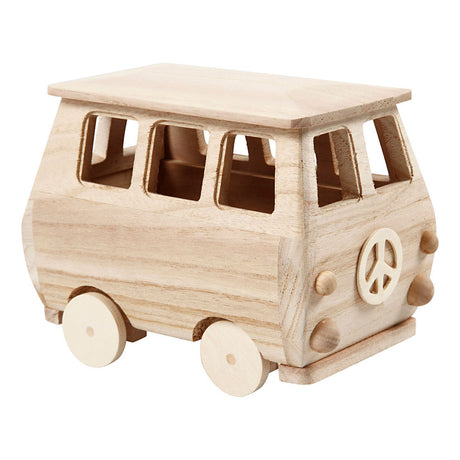 Creativ Company Wooden Mini Bus, 17x10x13 cm