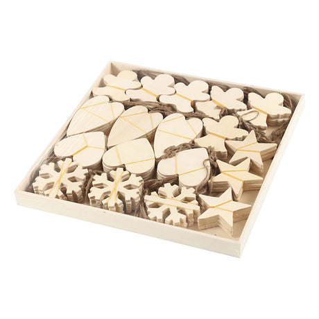 Creativ Company Holzornamente Weihnachtsmotiv diverse, 90 Stk.