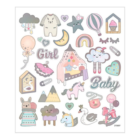 Creativ Company Aufkleber Baby Mädchen, 1 Blatt