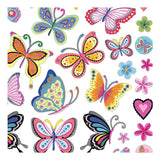 Creativ Company Aufkleber Blumen und Schmetterlinge, 1 Blatt