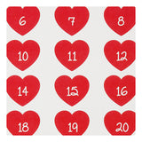Creativ Company Stickers Heart mit Zahl, 1 Blatt