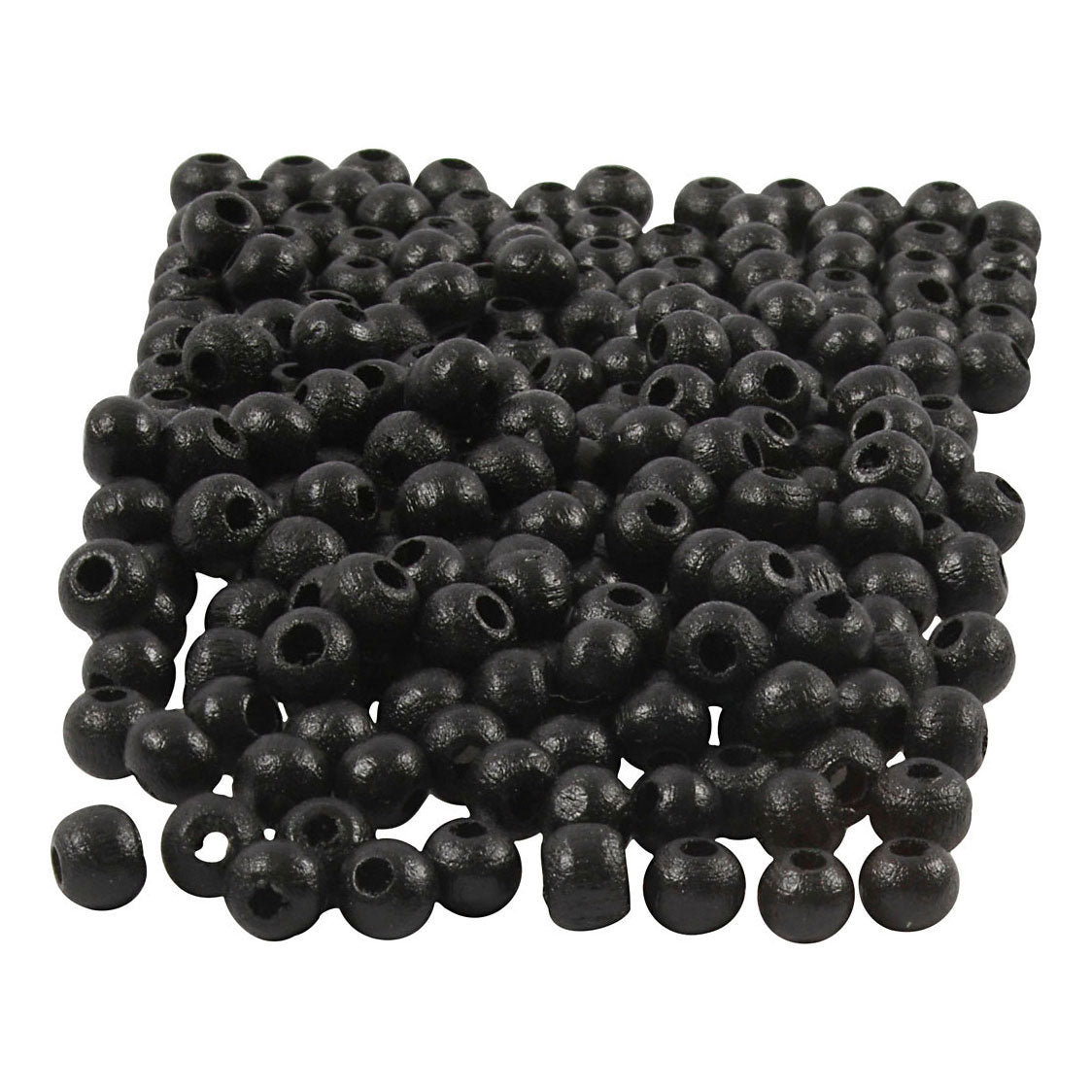 Creativ Company CC Holzperlen 5 mm schwarz 150 Stück