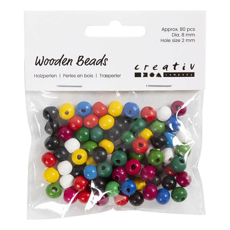 Kreativunternehmen https: www.cchobby.nl wood-beads-d-8-mm-hole-size-2-mm-ca. 80-piece-verschiedene-farben-15-gr-1-box