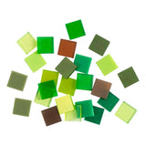 Kreativfirma Mini Mosaic Green Glitter 10x10 mm, 25 Gramm