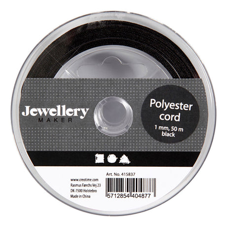 Kreativunternehmen https: www.cchobby.nl polyester-cord-thickness-1-mm-black-50-m-1-roll