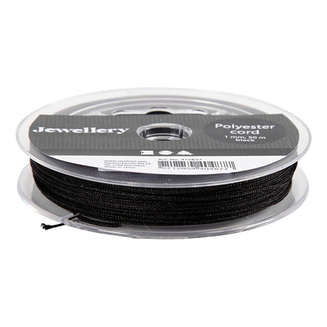 Kreativunternehmen https: www.cchobby.nl polyester-cord-thickness-1-mm-black-50-m-1-roll