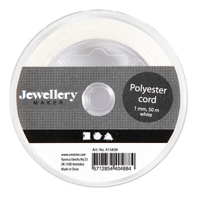 Kreativfirma Polyester Cordweiß, 50 m
