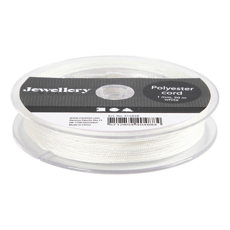 Kreativfirma Polyester Cordweiß, 50 m