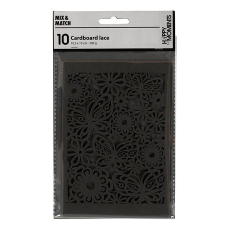 Kreativfirma Muster Carton Black, 10st.
