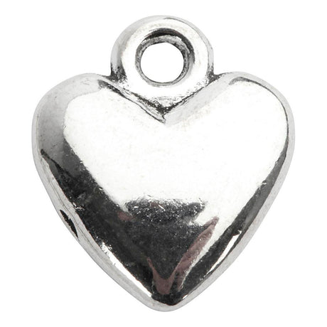 Creativ Company Heart -Shaped Pendant Silber -plattiert, 10st.