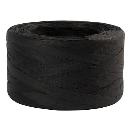 Creativ Company Paper Raffia Garn schwarz, 100 m