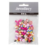 Creativ Company Figurenperlen, Bonbons, D 10 mm, Lochgröße 1,5 mm, ca. 60 Stück, 60 Stück 1 Karton
