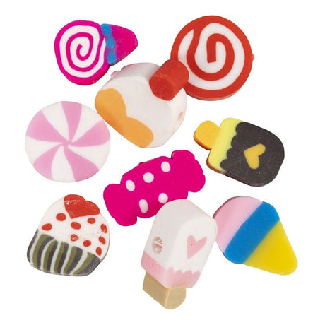 Creativ Company Figurenperlen, Bonbons, D 10 mm, Lochgröße 1,5 mm, ca. 60 Stück, 60 Stück 1 Karton
