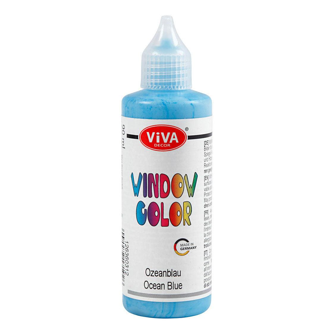 Creativ Company Fenster Farbaufkleber und Glasfarbe - hellblau, 90 ml