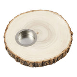 Creativ Company Holzscheiben-Teelichthalter 14-16 cm