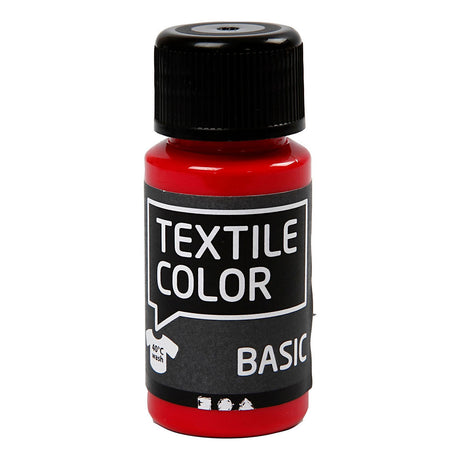 Kreativfirma Textilfarbe Semi -Covering Textile Paint - Primärrot, 50 ml