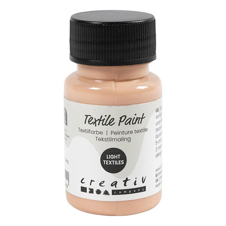 Kreativfirma Textilfarbe Semi -Covering Textil Paint - Light Beige, 50 ml
