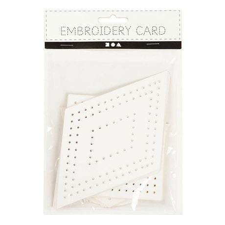 Creativ Company Cross Stitches Cardboard White Geometric, 20st.
