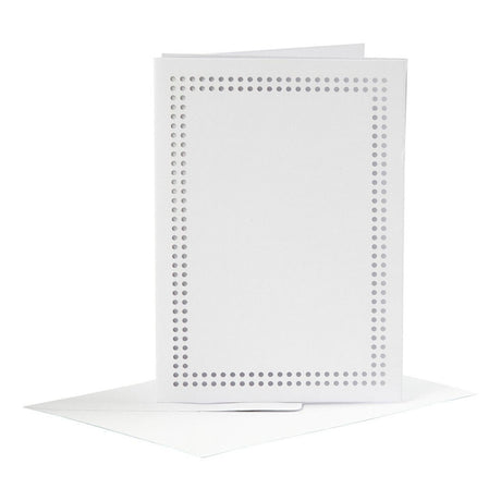 Creativ Company -Karten zum Sticken White, Set von 6