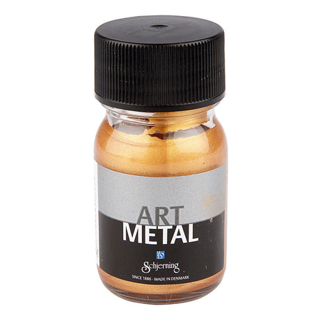 Creativ Company Metallfarbe – mittleres Gold – glänzende Farbe – für verschiedene Oberflächen – 30 ml – Kunstmetall – auf Wasserbasis – perfekte Deckkraft – einfach aufzutragen